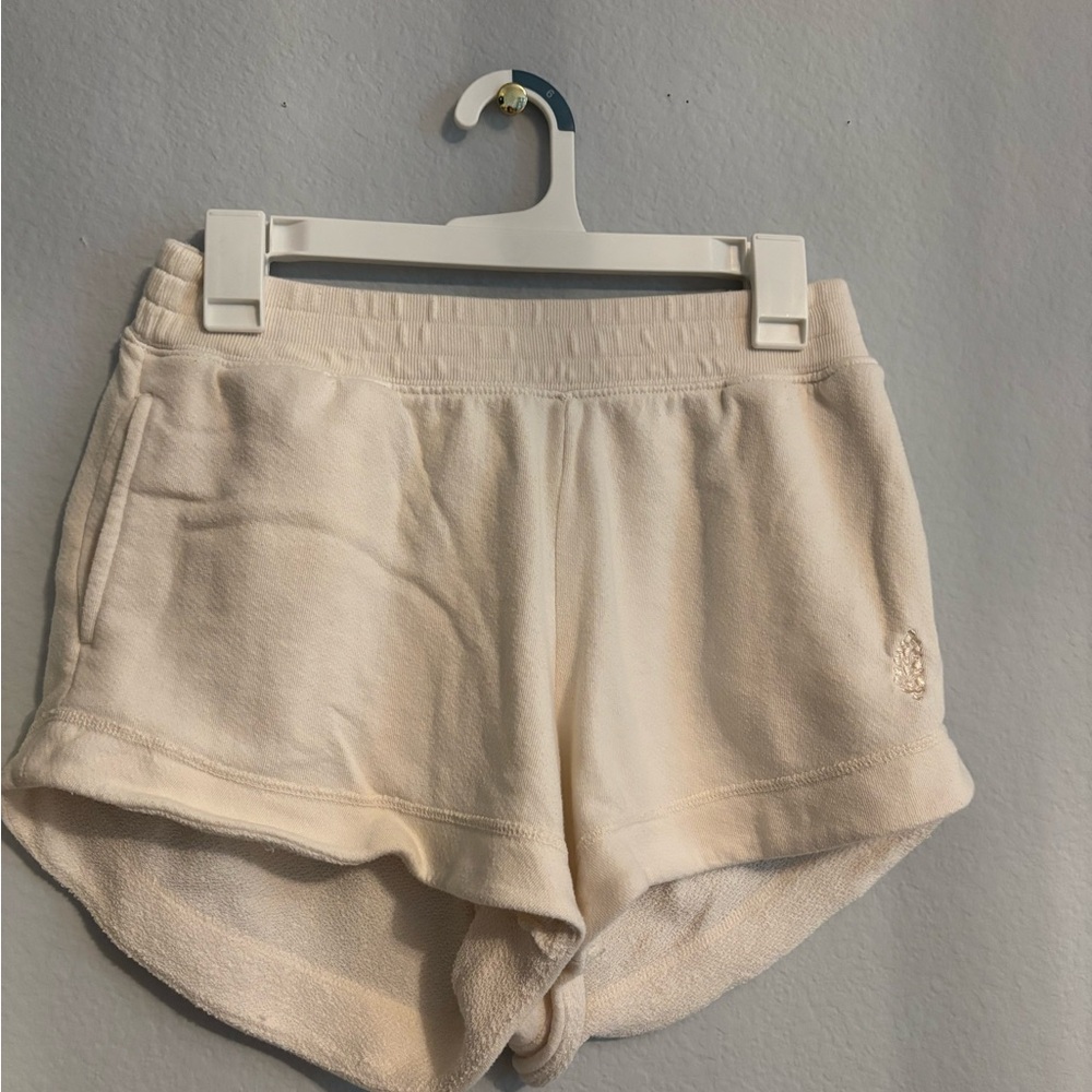 Free People Cream Terry Sweatshorts